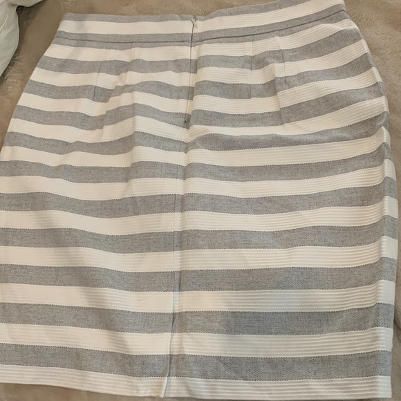 LOFT summer striped cotton skirt, fully lined size 12P - Picture 4 of 6
